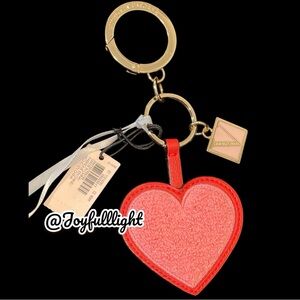 NEW VICTORIA'S SECRET Valentine’s Day Terry Heart charm Keychain